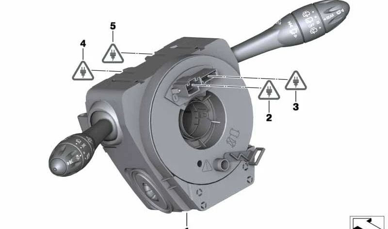 Unidad de interruptores del árbol de dirección OEM 61319253768 para MINI R55, R56, R60, R61. Original MINI.