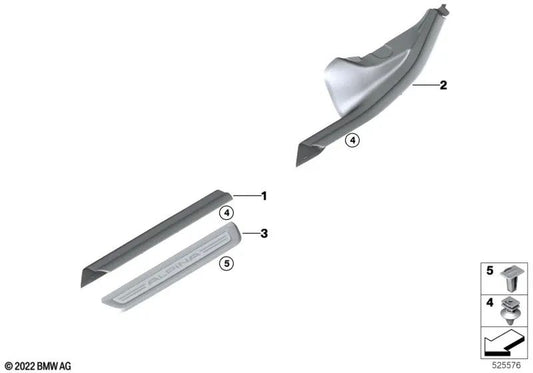 Moldagem de entrada interior frontal direita para BMW 3 G20 Series, G21, G28, G80, G81 (OEM 51477482290). BMW original