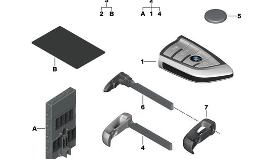 Llave de inserción para marco OEM 51219883295 para BMW Serie 2 G42 (218i, 220d, 220i, 230i, M240i). Compatible con todos los modelos indicados. Original BMW.