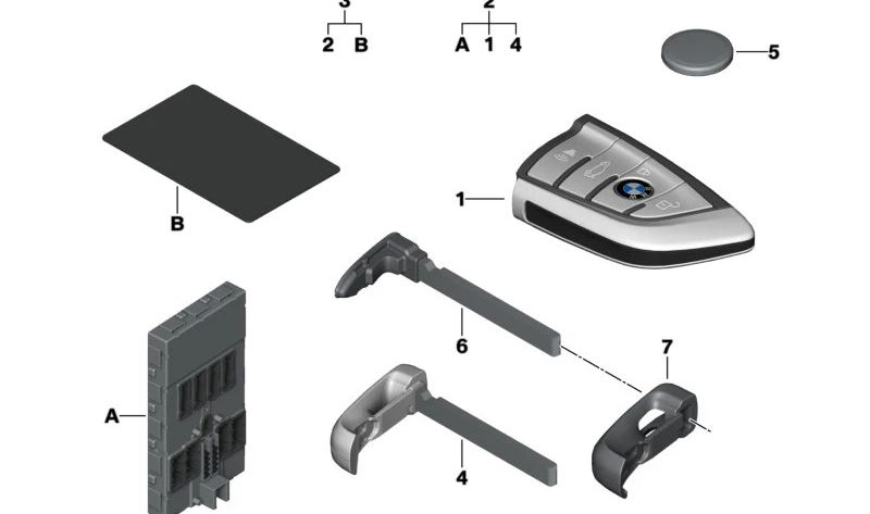 Pila de Botón para BMW Serie 1 E81, E82, E87, F40, F52, Serie 3 E90, E92, G20, G21, Serie 5 E60, F90, G30, G31, Serie X5 E70, F15, G05 (OEM 66126912985). Original BMW