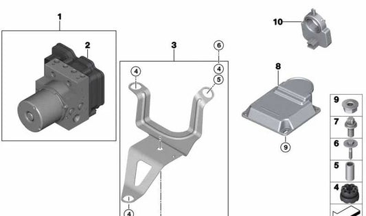 Módulo hidráulico de ABS OEM 34516884732 para BMW F15, F85, F16, F86. Pieza original BMW.