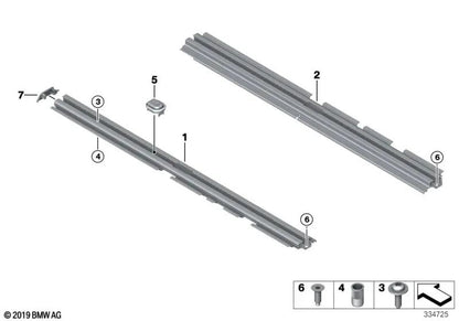 Tornillo avellanado para BMW E39, F07, F11, F01, F02, F04, E89 (OEM 07119904685). Original BMW.