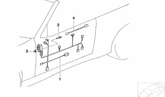 Câblage latéral du conducteur OEM 61128362517 pour BMW E36. BMW d'origine.