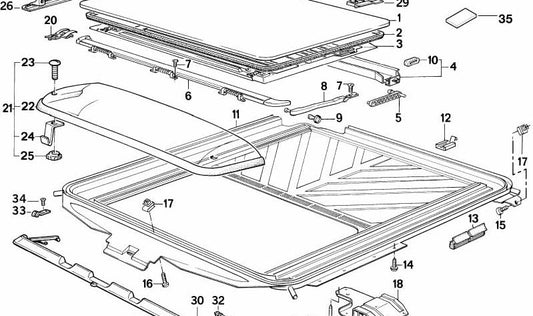 Left lever for BMW 5 Series E34, 7 Series E32 (OEM 54121938383). Original BMW