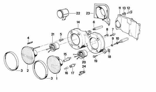 FARO adjustment screw OEM 63121373571 for BMW E30. Original BMW.