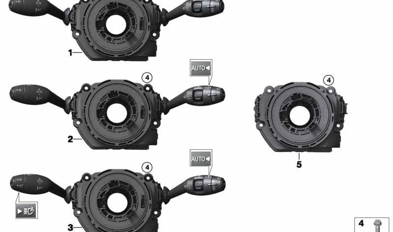 Unidad de interruptores árbol de dirección OEM 61319840872 para MINI F56 LCI, F55 LCI, Clubman F54 LCI, Countryman F60 LCI... y más. Original MINI.