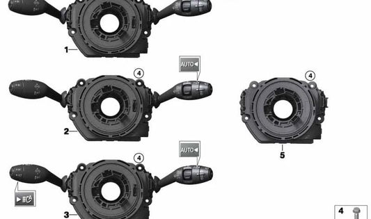 Unidad de interruptores árbol de dirección OEM 61319840872 para MINI F56 LCI, F55 LCI, Clubman F54 LCI, Countryman F60 LCI... y más. Original MINI.