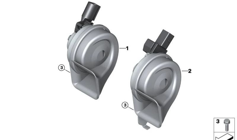Bocina electrónica grave OEM 61335A74F99 para BMW i3 (I01) e i8 (I12). Original BMW.
