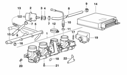Abrazadera OEM 11611460900 para BMW Motorrad K75, K1, K100, R1200 C, R1200 CL... y más. Original BMW Motorrad.