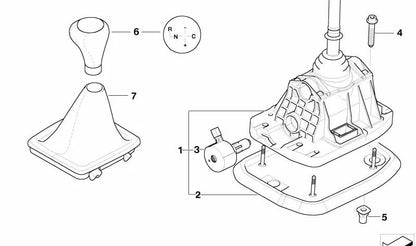 Cubierta del cambio para BMW E63, E64 (OEM 25127557141). Original BMW.