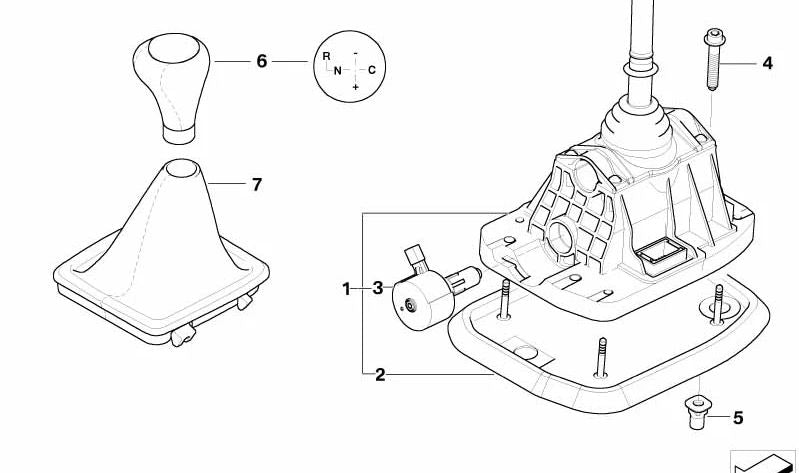 OEM 25127507166 change lever cover for BMW E63, E64. Original BMW.