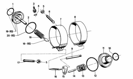 Válvula de ventilación OEM 24341204333 para BMW E12. Original BMW.