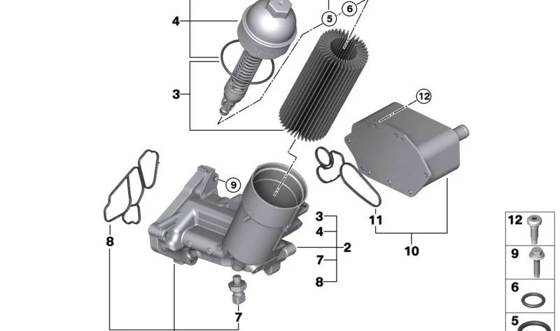 Intercambiador de calor OEM 11422247204 para BMW E46, E39, E38, E53. Original BMW.