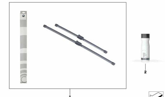 Wiper Blade Set OEM 61619478910 for BMW F91, F92, F93, G14, G15, G16. Original BMW.