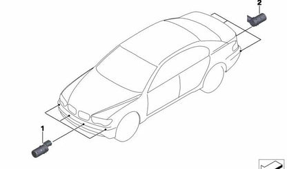 Sensor de aparcamiento PDC Black Sapphire OEM 66206989174 para BMW E65, E66. Original BMW.
