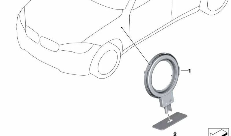 OEM Faro vendeu a placa 63177457455 para BMW F45, G11, G12. Compatível com as versões 225Xe, 740E, 745E, 740LE. BMW original.