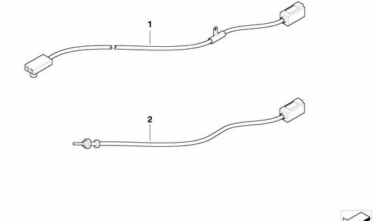 Heckscheibenantennenkabel für BMW 3 E46 -Serie (OEM 61126912504). Original BMW