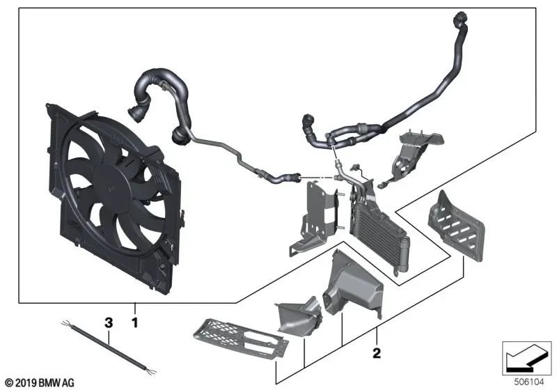 Luftkanal für BMW E82, E88 (OEM 51742157684). Original BMW.