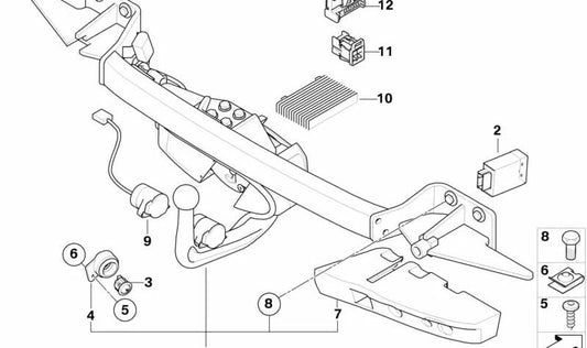 RIGHT IMPACT ABSORBER OEM 71606776682 for BMW 5 E60 Series (models: 520d, 520i). Compatible only with versions from 2007 to 2009. Original BMW piece.