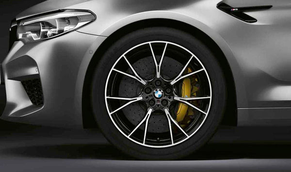 Llantas de aleación M diseño Y-Spoke 789 OEM 36118073850 para BMW F90 y F90N. Acabado bicolor jet black brillante. Original BMW.