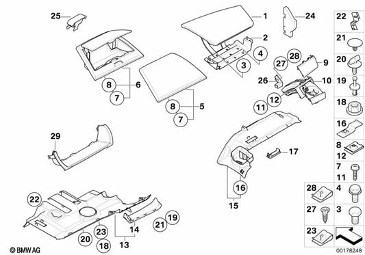 Copertura airbag per BMW E83 (OEM 51453415495). BMW originale