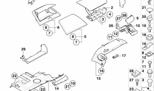 OEM -Passagier -Airbag -Unterstützung 72123412786 für BMW X3 E83, E83N. Original BMW.