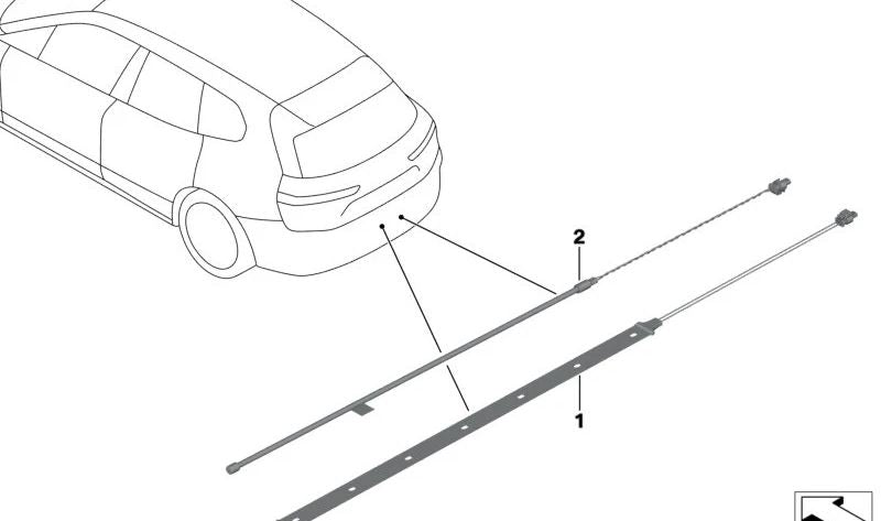 Cable sensor apertura maletero Smart Opener superior OEM 61358494948 para BMW F90N, G20N, G21N, G28N, G22, G22N, G23, G23N, G26, G26E, G26F, G26N, G30N, G31N, G38N, G32N, I20, F48N, F49N, U11, U12, F97N, G01N, G08E, G08F, G08N, F98N, G02N, G18, G18N
