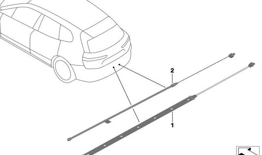 Cable sensor apertura maletero Smart Opener superior OEM 61358494948 para BMW F90N, G20N, G21N, G28N, G22, G22N, G23, G23N, G26, G26E, G26F, G26N, G30N, G31N, G38N, G32N, I20, F48N, F49N, U11, U12, F97N, G01N, G08E, G08F, G08N, F98N, G02N, G18, G18N