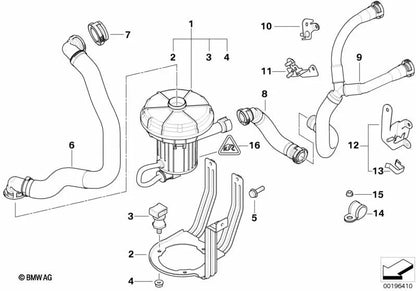 Bomba de aire para BMW Serie 7 E65, E66 (OEM 11727572582). Original BMW