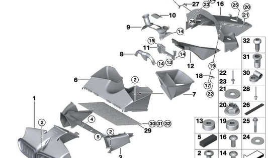 Tornillo hexagonal con arandela OEM 07119906041 para BMW E81, E82, E87, E87N, E88, E90, E90N, E91, E91N, E92, E92N, E93, E93N, G30, G38, E84. Original BMW.