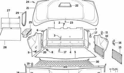 Perno de sujeción OEM 51478117523 para BMW E36, E34, E32, E31. Original BMW.