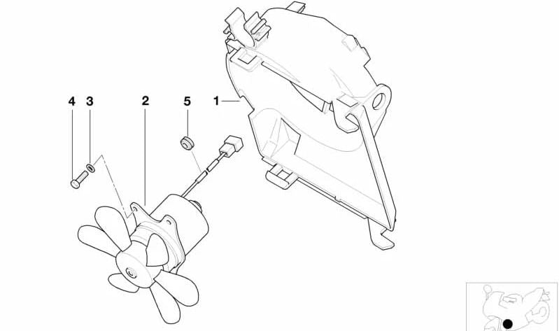 Estrutura de ventilador OEM 17428528785 para motocicletas BMW F 650 CS, F 650 GS, G 650 GS, G 650 GS Sertão… e muito mais. Originais BMW Motorrad.