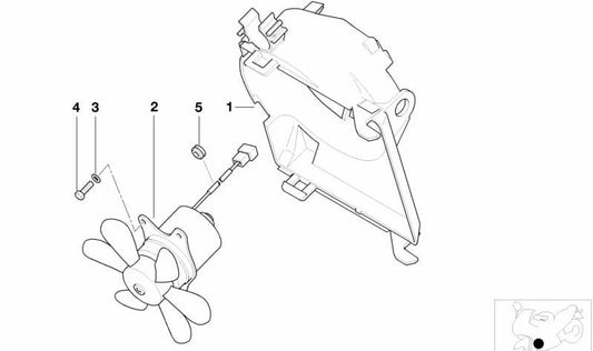 Estrutura de ventilador OEM 17428528785 para motocicletas BMW F 650 CS, F 650 GS, G 650 GS, G 650 GS Sertão… e muito mais. Originais BMW Motorrad.