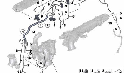 Protector térmico OEM 11658518875 para BMW F30, F31, F32, F33, F34, F36, F07, F10, F11, F06, F12, F13, F01, F25, F26, F15, F16. Original BMW.