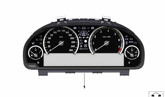 Tableau d'instruments OEM 62108795226 pour BMW F07, F10, F11, F06, F12, F13, F01, F02, F25, F26. BMW d'origine.