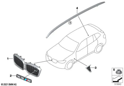 Blende de conducción de aire izquierda para BMW F97, F97N (OEM 51138098089). Original BMW