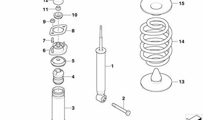 Muelle trasero tipo barril OEM 33532282632 para BMW E46. Pieza de suspensión trasera original BMW, ideal para mantener la estabilidad y confort del vehículo. Compatible solo con BMW E46. Original BMW.