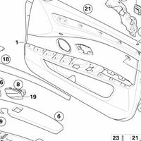 Scattatura interna destra OEM 51416983734 per BMW E60, E61. BMW originale.