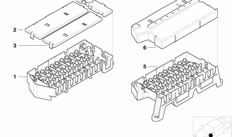 Caja de fusibles 10 vías OEM 61108380276 para BMW E36, E39, E38, E53, Z3. Original BMW.