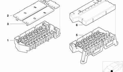 Caja de fusibles 10 vías OEM 61108380276 para BMW E36, E39, E38, E53, Z3. Original BMW.