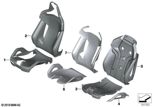 Sports Seat Cover for BMW F91, F92, F93 (OEM 52109882668). Original BMW