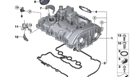 Junta tapa válvulas OEM 11128618515 para BMW F20, F21, F22, F23, F30, F31, F32, F36, F39, F45, F46, F48, F54, F55, F56, F57, F60, I12, I15. Original BMW.