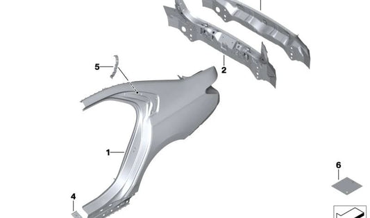 Pilar C Rinforzo Chapa per BMW G70 (OEM 41009630316). BMW originale