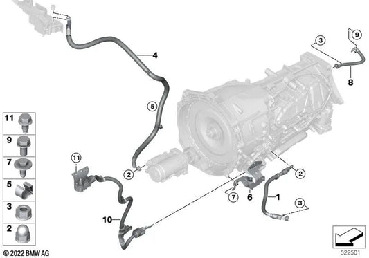 Linha de suprimento para BMW X5 G05N, X6 G06N, X7 G07N (OEM 1242987664). BMW original