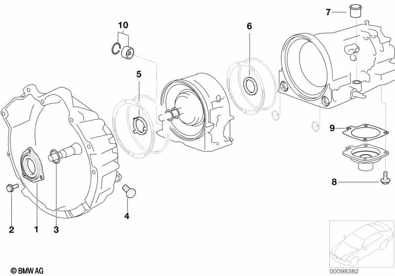 Fugenregelungsdeckel für BMW E36, E46, E34, E39 (OEM 24337520734). Original BMW.