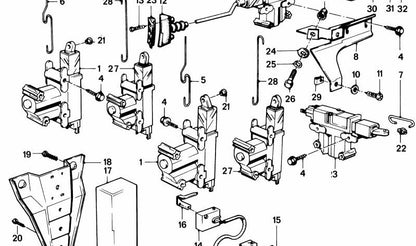 Conector izquierdo para BMW E30 (OEM 51211916095). Original BMW