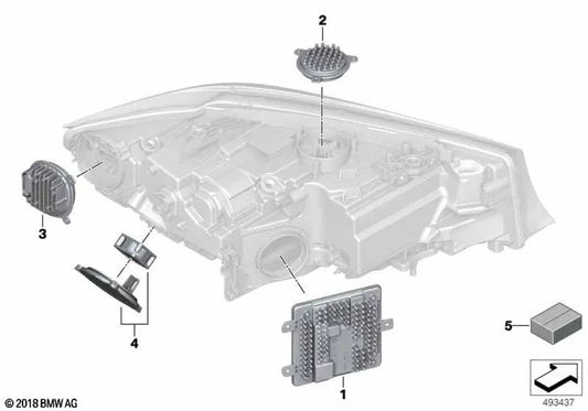 LED DIUnurnal LED -Modul für BMW 3 G20 -Serie, G21 (OEM 63118496133). Original BMW.
