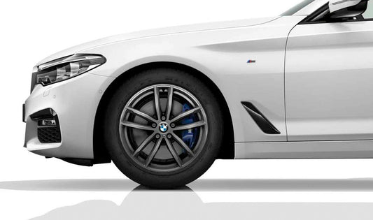 Llantas de aleación M Doble Radio 662 de 18" OEM 36118093406 para BMW G30, G31. Acabado ferric grey, original BMW. Apta para eje trasero. Incluye tornillos y tapa central.