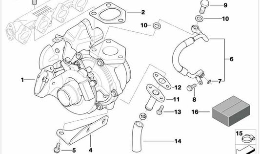 O-ring (O-Ring) OEM 11427795048 for BMW E87, E90, E91. Original BMW.