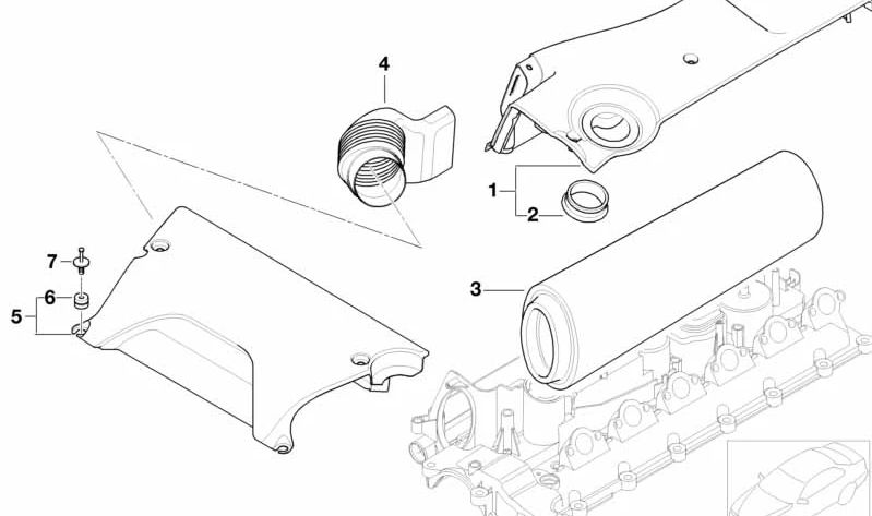 Junta de admisión OEM 13712248556 para BMW E46, E90, E91, E92, E93, E39, E60, E61, E63, E64, E38, E65, E66, E83, E53, E70, E71. Original BMW.